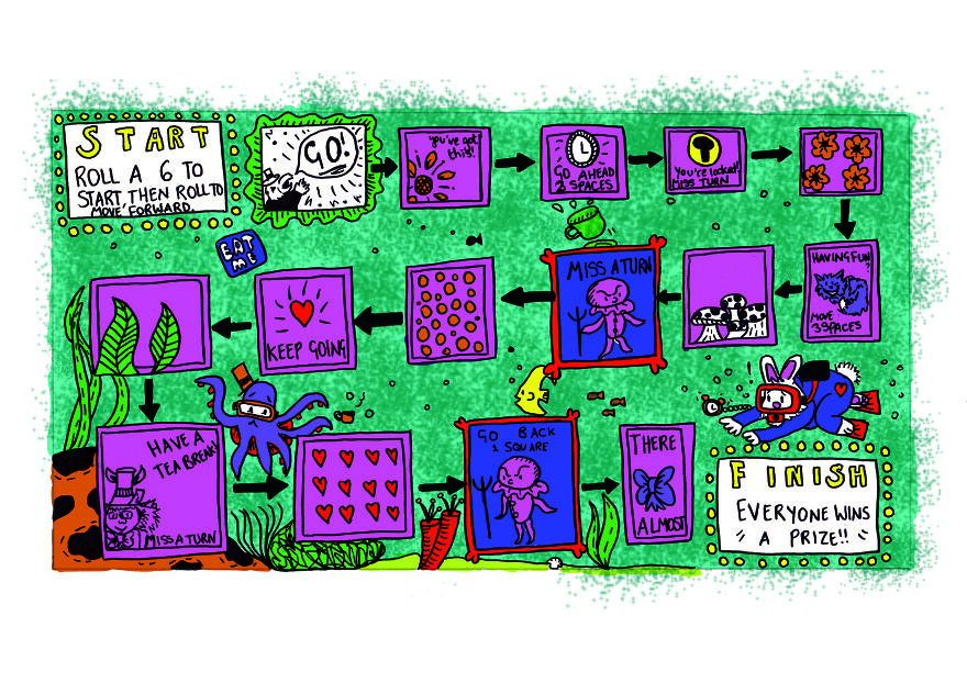 I Redesigned A Series Of Children's Book Covers And Endpapers Using My Whimsical Style (8 Pics)