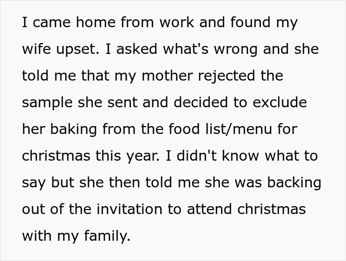 The husband thinks his wife is crazy for skipping Christmas over her mother's holiday tradition