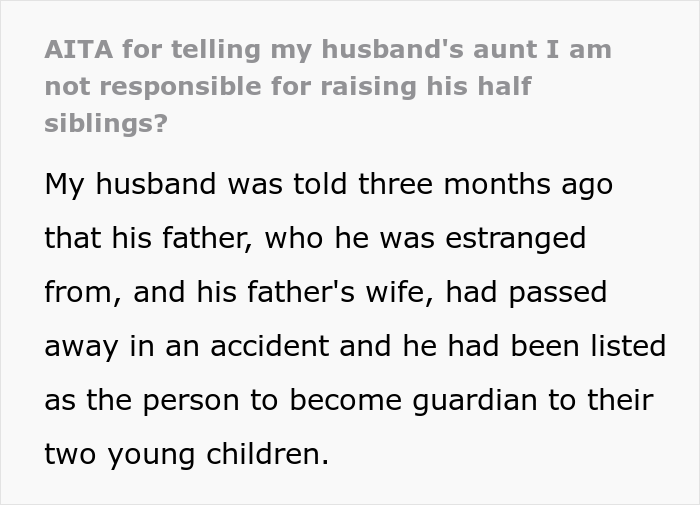 Woman Livid Her Nephew Refused To Accept Guardianship Of Orphaned Half-Siblings, Goes Ballistic On His Wife