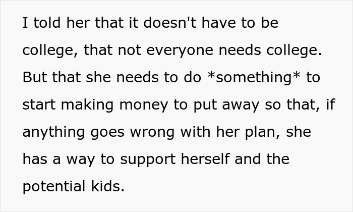Daughter Reveals That Her Only Plan Is To Become A Stay-At-Home Mom And To Live With Parents Until Then, Her Mom Has None Of It Daughter Reveals That Her Only Plan Is To Become A Stay-At-Home Mom And To Live With Parents Until Then, Her Mom Has None Of It