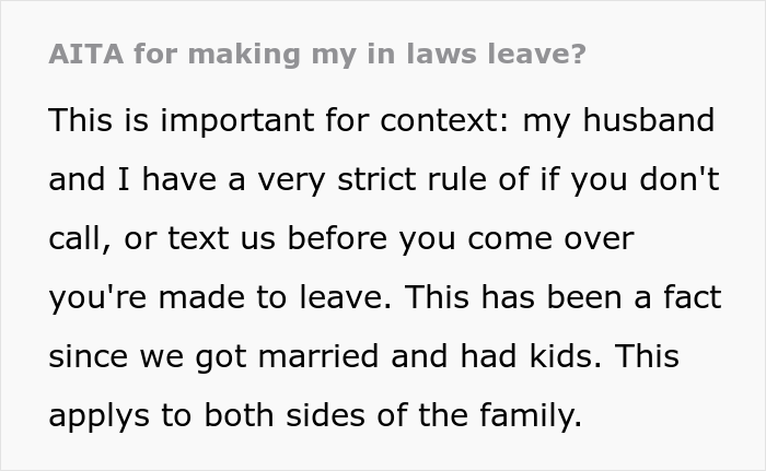 Manipulative In-Laws Refuse To Leave After Showing Up Uninvited, Their Son Doesn't Give In And Gets The Police To Remove Them From The Property Manipulative In-Laws Refuse To Leave After Showing Up Uninvited, Their Son Doesn't Give In And Gets The Police To Remove Them From The Property