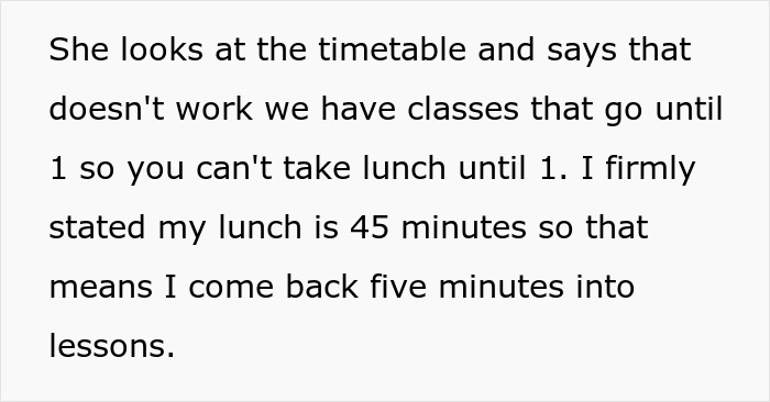 Worker Who Never Used Her Whole Break Gets Scolded For Coming 3 Minutes Late, Decides To Change The Habit Of Coming In Early Worker Who Never Used Her Whole Break Gets Scolded For Coming 3 Minutes Late, Decides To Change The Habit Of Coming In Early