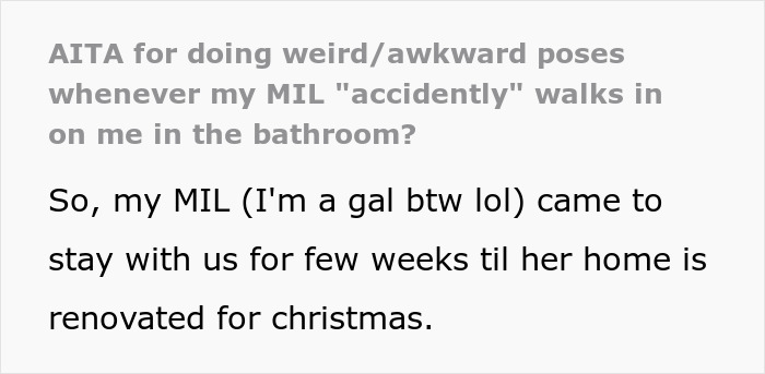 “My Husband Was Livid”: Woman Waits For Her MIL In The Bathroom In Weird Poses, Suspecting She Is Not Walking In On Her Accidentally