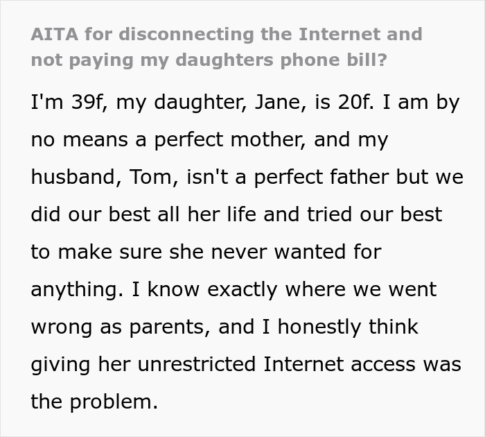 Mom Asks For Advice After She Finds Out Her Adult Daughter Has Been Making TikToks About How She "Traumatized" Her, So She Disconnects The Internet