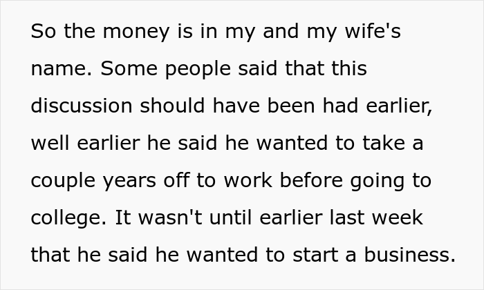 Son Faces Dad's "Ultimatum" After Refusing To Attend College And Wanting To Use His $400K Tuition Money For Starting A Business Son Faces Dad's "Ultimatum" After Refusing To Attend College And Wanting To Use His $400K Tuition Money For Starting A Business
