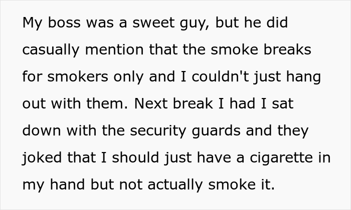 The Internet Applauds This Non-Smoker For Winning An Extra Break By 'Technically' Smoking The Internet Applauds This Non-Smoker For Winning An Extra Break By 'Technically' Smoking