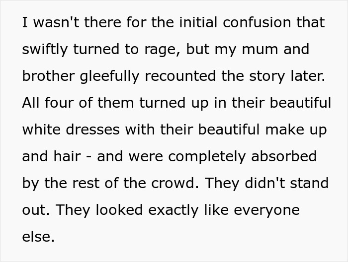 Bride Gets Perfect Revenge On MIL And SILs After Discovering They Purchased The Same Dress With Plans To Wear It At Her Wedding Bride Gets Perfect Revenge On MIL And SILs After Discovering They Purchased The Same Dress With Plans To Wear It At Her Wedding
