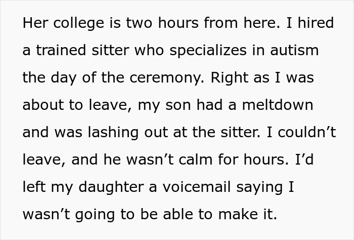 This Woman Doesn’t See Her Mom At Award Ceremony Because She Missed It To Be With Her Autistic Brother, Cuts All Ties With Her