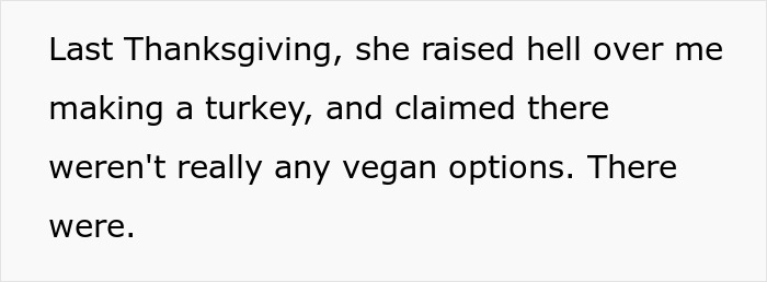Mother 'publicly embarrasses' disrespectful vegan daughter-in-law on Thanksgiving