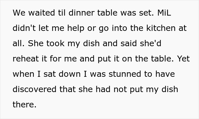 Pregnant Woman Leaves Thanksgiving Dinner After MIL Trashes The Meal She Brought For Herself Pregnant Woman Leaves Thanksgiving Dinner After MIL Trashes The Meal She Brought For Herself
