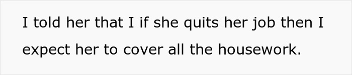 Woman Wants To Become A Stay-At-Home Mom, Husband Then Tells Her That She Would Have To Cover All The Housework While He Works, An Argument Ensues Woman Wants To Become A Stay-At-Home Mom, Husband Then Tells Her That She Would Have To Cover All The Housework While He Works, An Argument Ensues