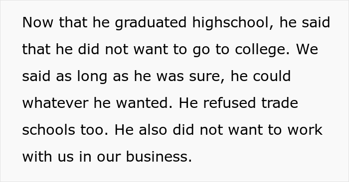 Son Faces Dad's "Ultimatum" After Refusing To Attend College And Wanting To Use His $400K Tuition Money For Starting A Business Son Faces Dad's "Ultimatum" After Refusing To Attend College And Wanting To Use His $400K Tuition Money For Starting A Business