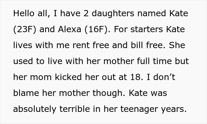 "Kate Was Absolutely Terrible In Her Teenager Years": Dad Doesn't Pay For His 23 Y.O. Daughter’s Plane Ticket But Covers The Younger Daughter’s Ticket "Kate Was Absolutely Terrible In Her Teenager Years": Dad Doesn't Pay For His 23 Y.O. Daughter’s Plane Ticket But Covers The Younger Daughter’s Ticket