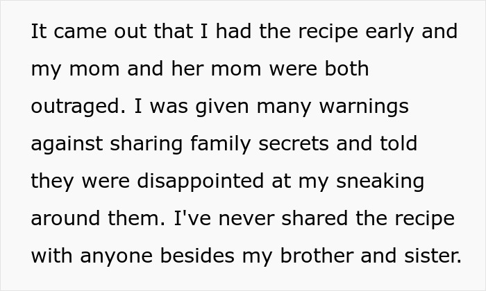 Man wants to tell mom his 'secret family recipe' actually came from the side of a can