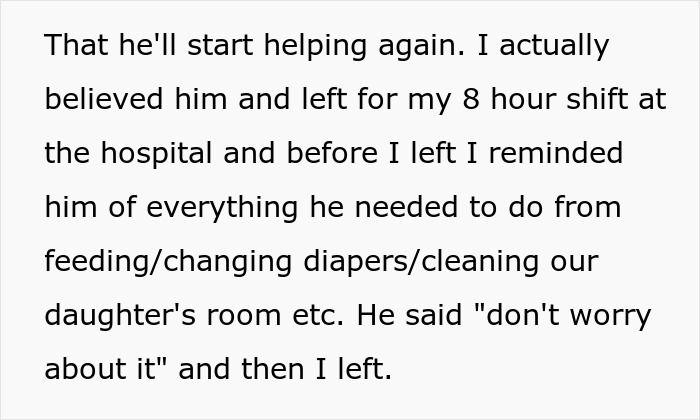 Changing a baby's diaper within 9 hours 