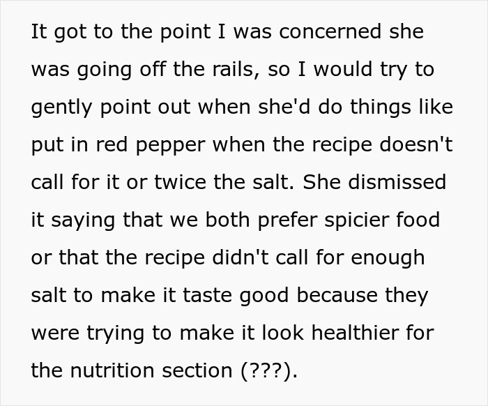 Guy Is Fed Up With Girlfriend's Cooking Because She Puts Her Own Twist On Recipes, Asks For Support Online But Receives A Reality Check Guy Is Fed Up With Girlfriend's Cooking Because She Puts Her Own Twist On Recipes, Asks For Support Online But Receives A Reality Check