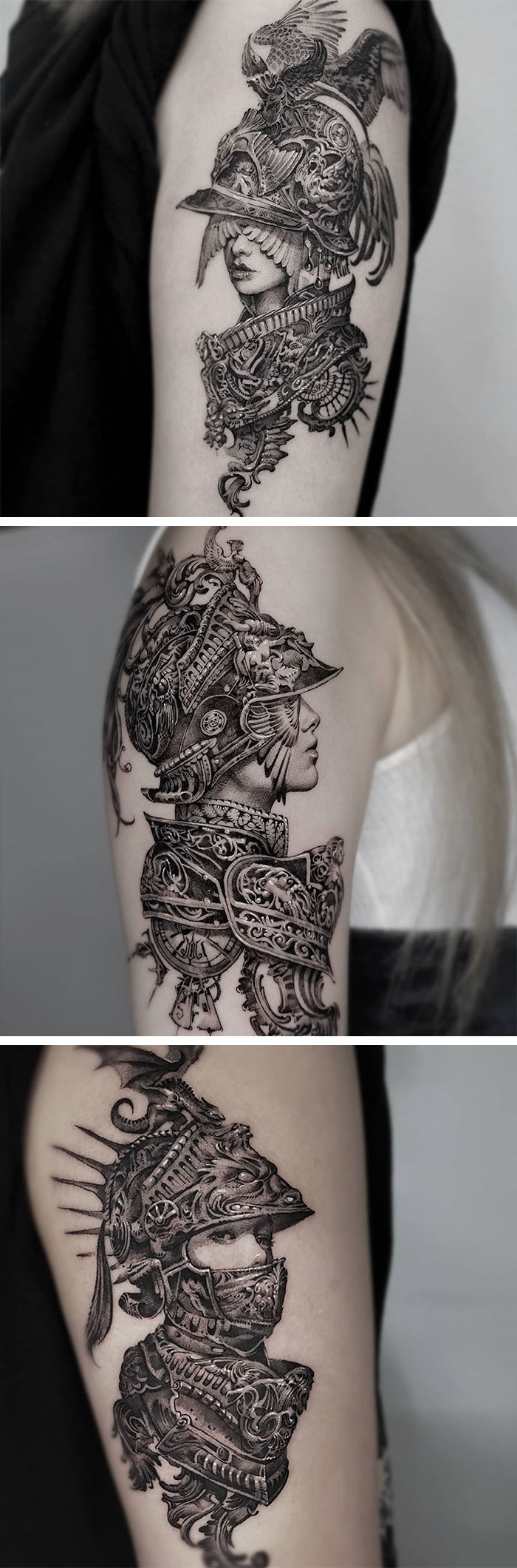Knight Tattoos, By Tattooist Hwi
