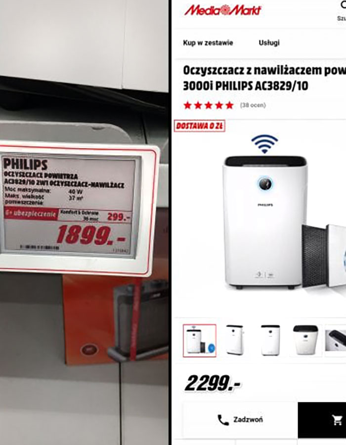 Media Markt Increased The Price Of An Air Purifier By 400zł ($87) Before The Black Friday