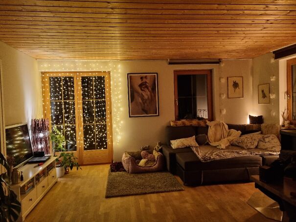 Definitely My Living Room. Christmas Lights Are Up All Year ✨️