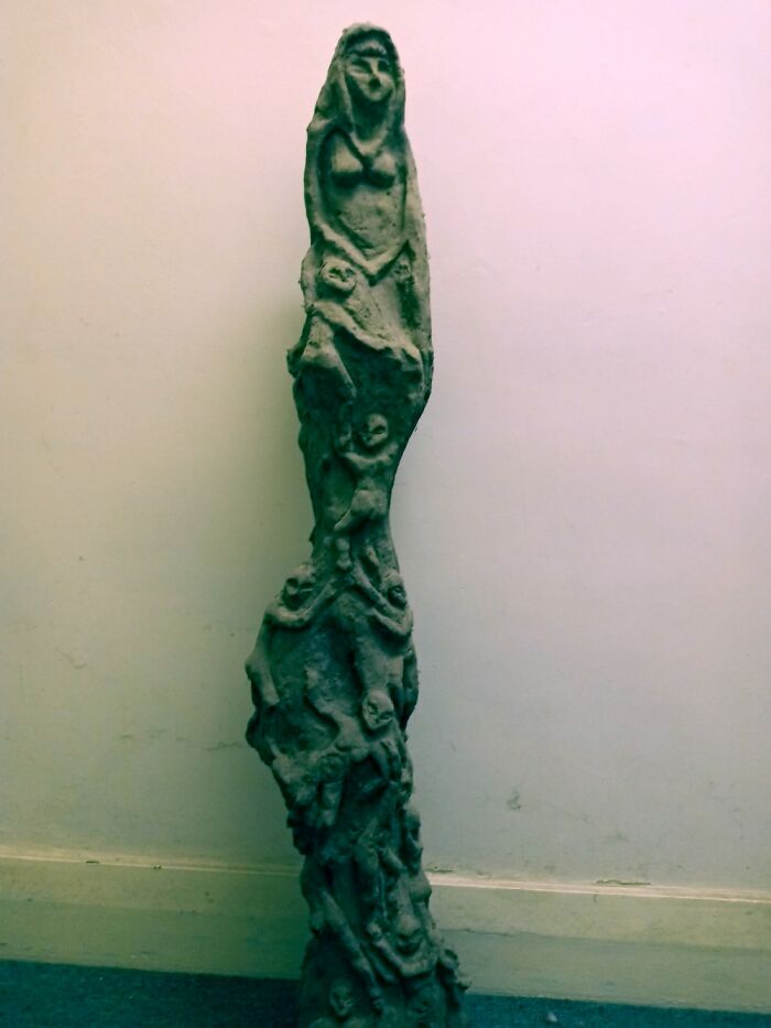Will A Sculpture Do? " Mother Night". (Carved Concrete)