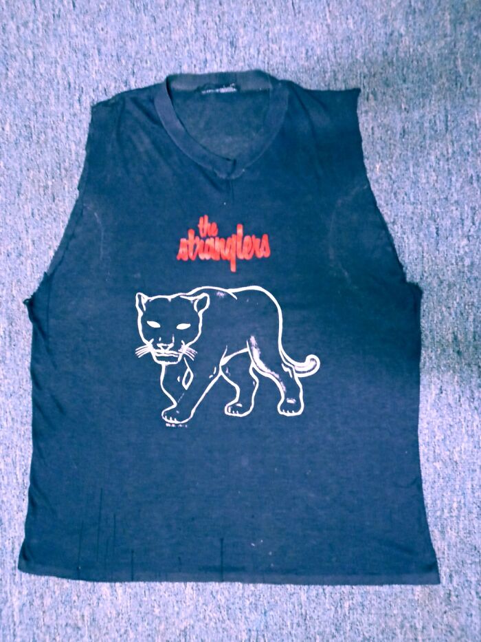 Stranglers Shirt 1985.. Excuse The Stains, Too Old To Wash!! ( Dirty Shirt From A Dirty Punk!)