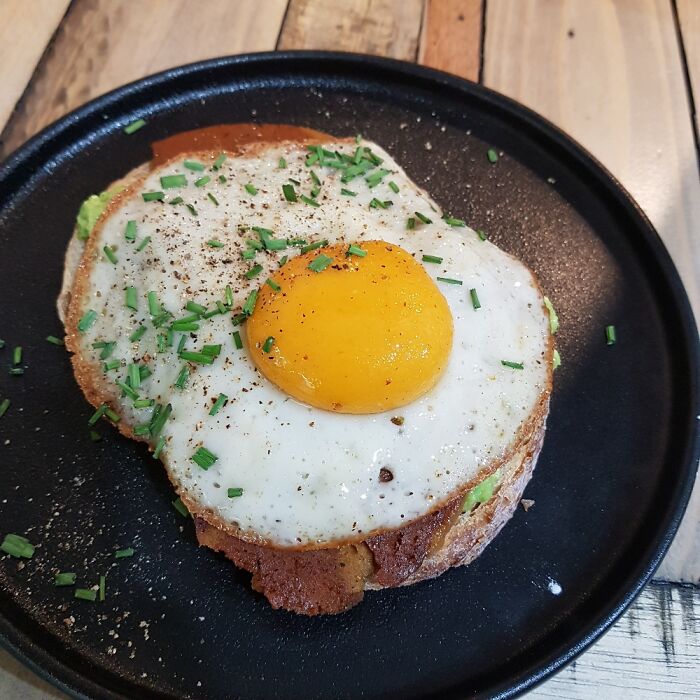 Vegan Egg And Bacon On Avo Toast