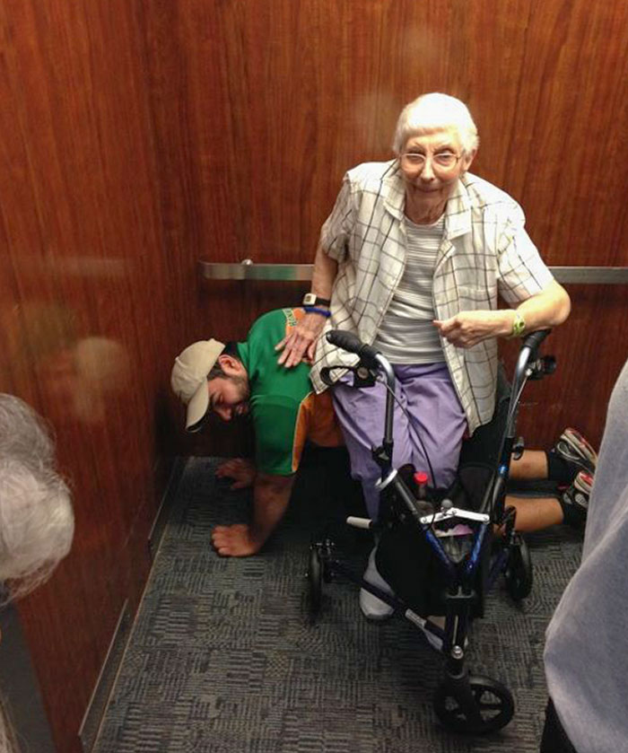 One Of Our Very Own Movers Becomes A Viral Sensation With His Act Of Kindness While Stuck On An Elevator. Chivalry Lives