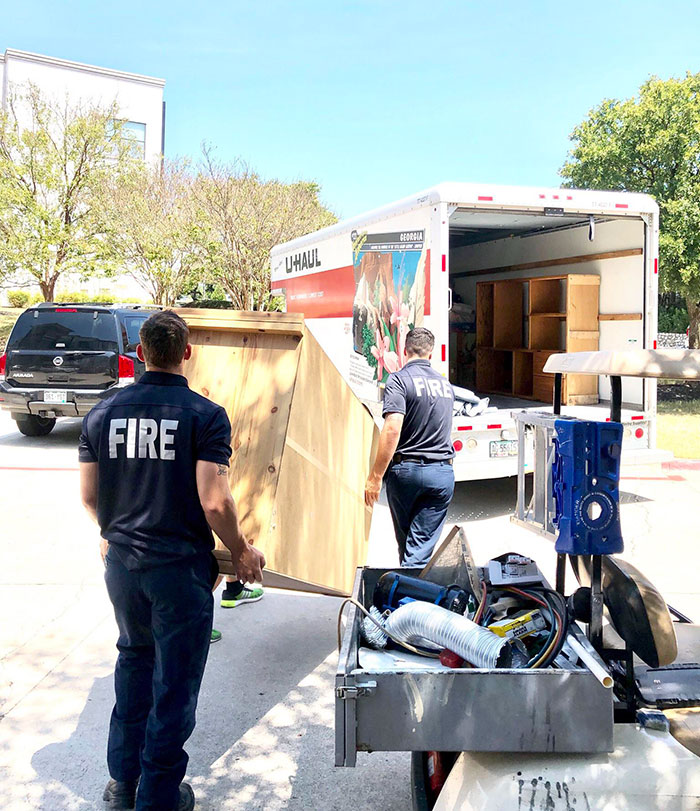 The Fire Department Was Responding To A Medical Emergency In My Apartment Complex. After That, They Took Time To Help My Elderly Father, And I Move Our Items Into The Truck
