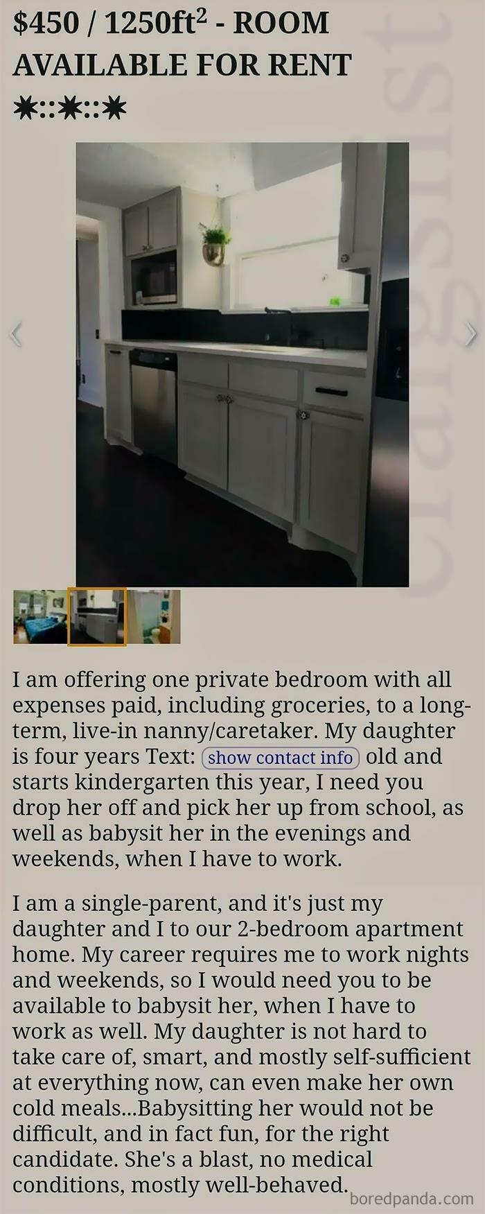 Pay You $450 For The Fantastic Opportunity To Babysit Your Kid?!