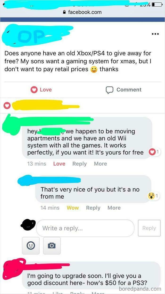 Mom On Facebook Begs For Free Gaming System, Then Becomes Rude & Picky With Offers
