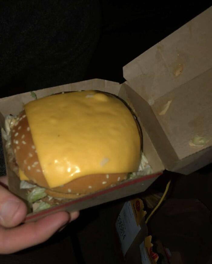 I Requested No Cheese On My Burger And This Is What I Got