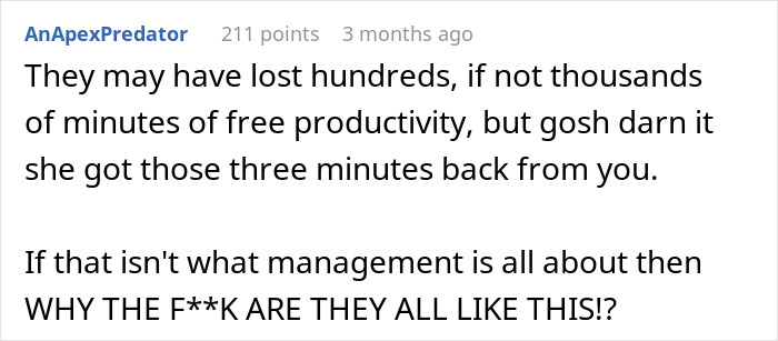 Worker Who Never Used Her Whole Break Gets Scolded For Coming 3 Minutes Late, Decides To Change The Habit Of Coming In Early Worker Who Never Used Her Whole Break Gets Scolded For Coming 3 Minutes Late, Decides To Change The Habit Of Coming In Early