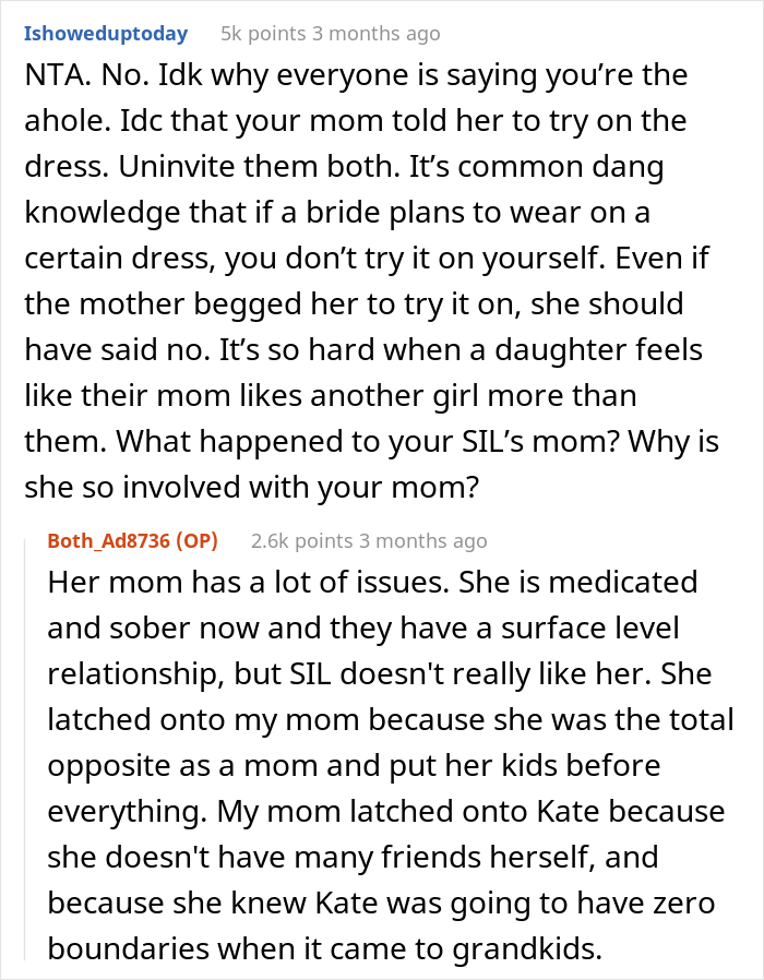 Woman Gets Called A “Psycho” For Uninviting Her SIL From Her Wedding As She Tried On Her Wedding Dress And Accidentally Ruined It