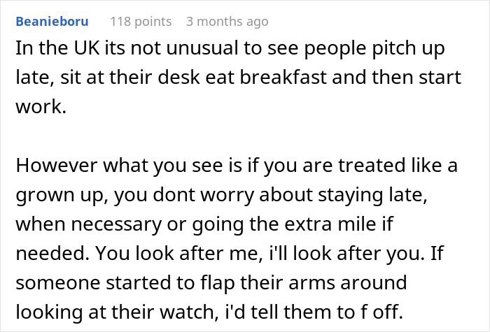 Worker Who Never Used Her Whole Break Gets Scolded For Coming 3 Minutes Late, Decides To Change The Habit Of Coming In Early Worker Who Never Used Her Whole Break Gets Scolded For Coming 3 Minutes Late, Decides To Change The Habit Of Coming In Early
