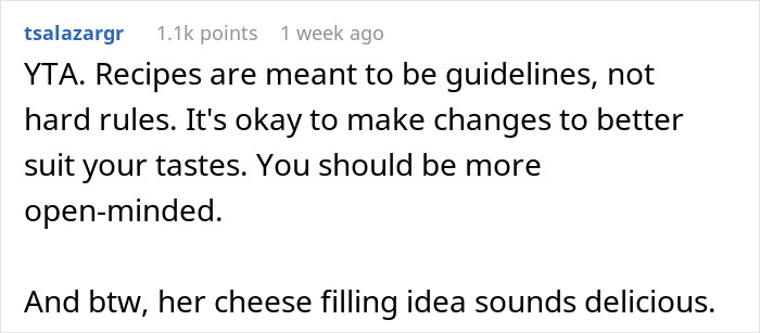 Guy Is Fed Up With Girlfriend's Cooking Because She Puts Her Own Twist On Recipes, Asks For Support Online But Receives A Reality Check Guy Is Fed Up With Girlfriend's Cooking Because She Puts Her Own Twist On Recipes, Asks For Support Online But Receives A Reality Check
