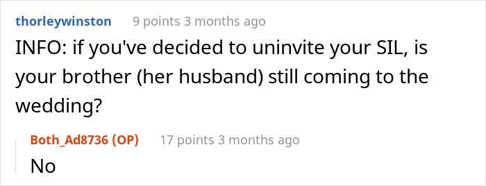 Woman Gets Called A “Psycho” For Uninviting Her SIL From Her Wedding As She Tried On Her Wedding Dress And Accidentally Ruined It