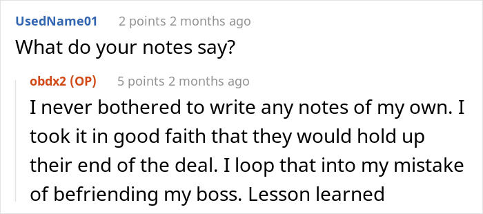 Guy Puts In His "Notice Of Immediate Resignation" After Boss Disregards Their Verbal Agreement, Warns Others To Always Write Things Down