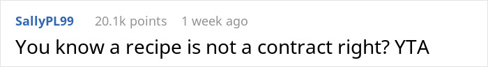 Guy Is Fed Up With Girlfriend's Cooking Because She Puts Her Own Twist On Recipes, Asks For Support Online But Receives A Reality Check Guy Is Fed Up With Girlfriend's Cooking Because She Puts Her Own Twist On Recipes, Asks For Support Online But Receives A Reality Check