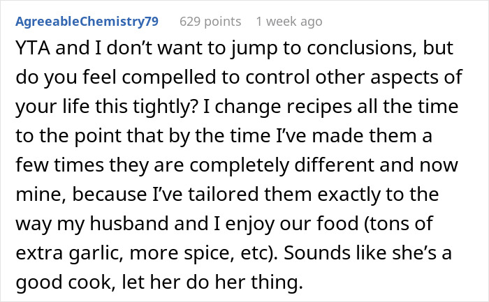 Guy Is Fed Up With Girlfriend's Cooking Because She Puts Her Own Twist On Recipes, Asks For Support Online But Receives A Reality Check Guy Is Fed Up With Girlfriend's Cooking Because She Puts Her Own Twist On Recipes, Asks For Support Online But Receives A Reality Check
