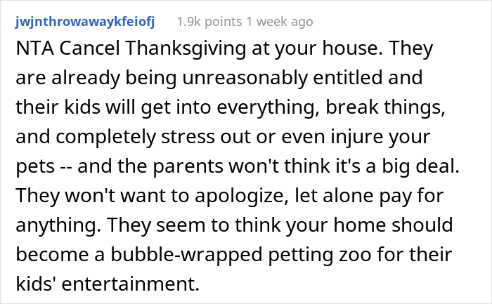 “They Will Simply Have To Keep An Eye On Their Kids”: Family Members Are Enraged At This Woman Who Refused To Childproof Her House For Their Kids “They Will Simply Have To Keep An Eye On Their Kids”: Family Members Are Enraged At This Woman Who Refused To Childproof Her House For Their Kids