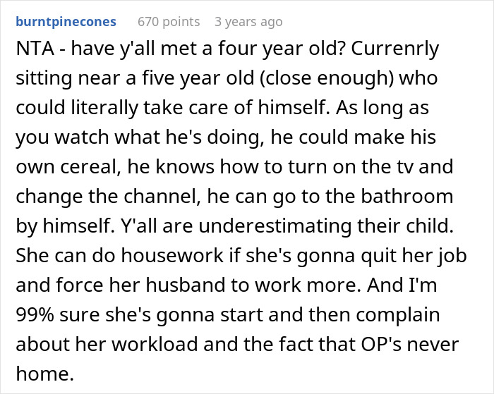 Woman Wants To Become A Stay-At-Home Mom, Husband Then Tells Her That She Would Have To Cover All The Housework While He Works, An Argument Ensues Woman Wants To Become A Stay-At-Home Mom, Husband Then Tells Her That She Would Have To Cover All The Housework While He Works, An Argument Ensues