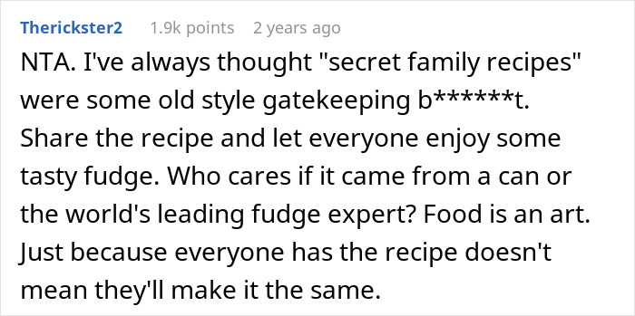 Person Wants To Expose To Mom That Their ‘Secret Family Recipe’ Actually Came From The Side Of A Can