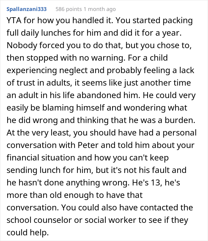 Woman Confronts Son's BFF's Mother After She Learns That Her Boy Was Cut Off From Their Shared Lunch To Save Money