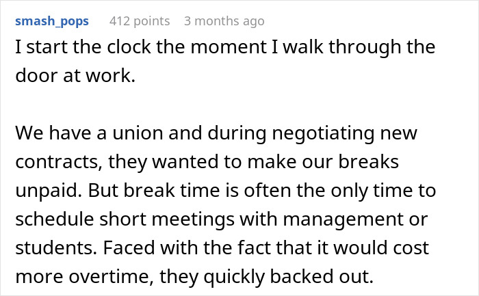 Worker Who Never Used Her Whole Break Gets Scolded For Coming 3 Minutes Late, Decides To Change The Habit Of Coming In Early Worker Who Never Used Her Whole Break Gets Scolded For Coming 3 Minutes Late, Decides To Change The Habit Of Coming In Early