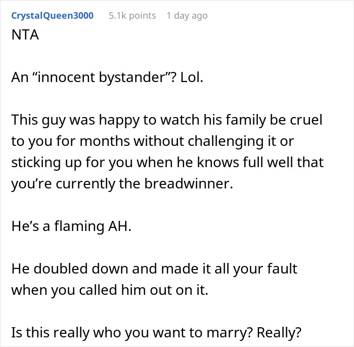 "I Snapped": Fiancé's Family Implies That This Woman Is A Gold Digger, So She "Exposes" His Unemployment At The Dinner Table "I Snapped": Fiancé's Family Implies That This Woman Is A Gold Digger, So She "Exposes" His Unemployment At The Dinner Table