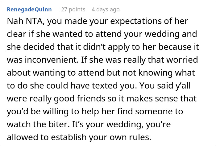 "I Strictly Said No Kids": Wedding Guest Ignores No Kids Rule, Is Offended When She's Kicked Out "I Strictly Said No Kids": Wedding Guest Ignores No Kids Rule, Is Offended When She's Kicked Out