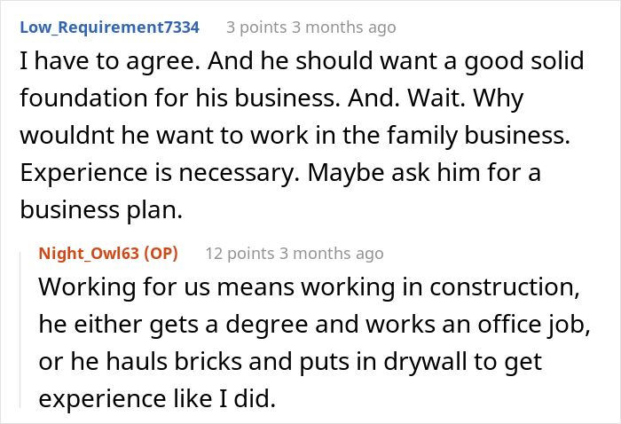 Son Faces Dad's "Ultimatum" After Refusing To Attend College And Wanting To Use His $400K Tuition Money For Starting A Business Son Faces Dad's "Ultimatum" After Refusing To Attend College And Wanting To Use His $400K Tuition Money For Starting A Business
