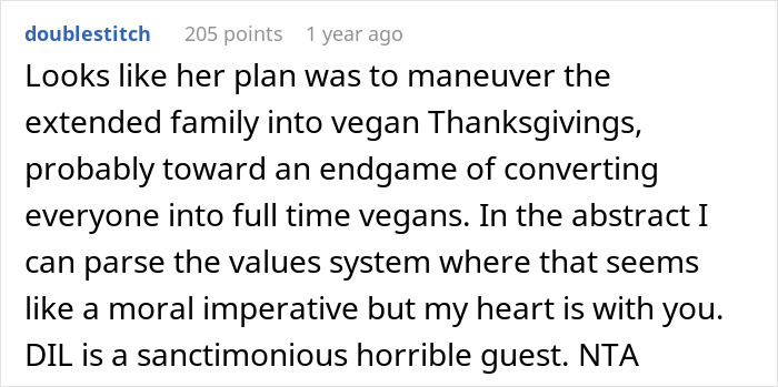 Mom “Publicly Embarrasses” Rude Vegan Daughter-In-Law At Thanksgiving Mom “Publicly Embarrasses” Rude Vegan Daughter-In-Law At Thanksgiving