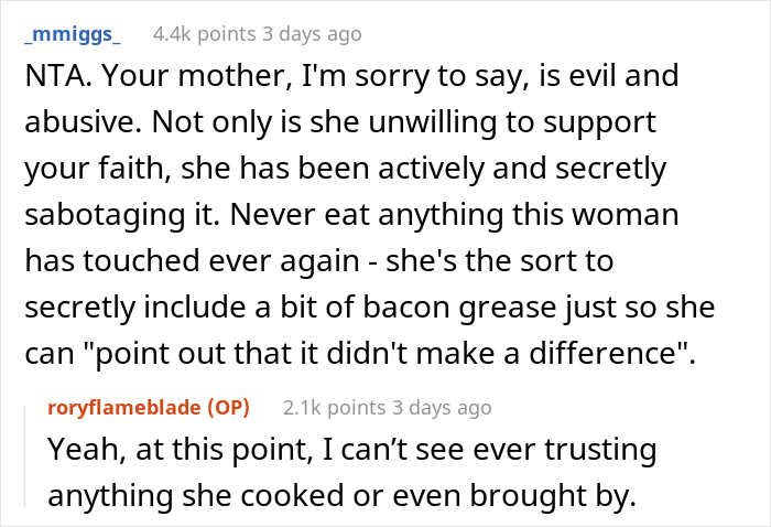 “I Took Her Key”: Mom Gets Banned From Her 24 Y.O. Daughter’s House For Purposefully “Sabotaging Her Kosher Kitchen” “I Took Her Key”: Mom Gets Banned From Her 24 Y.O. Daughter’s House For Purposefully “Sabotaging Her Kosher Kitchen”