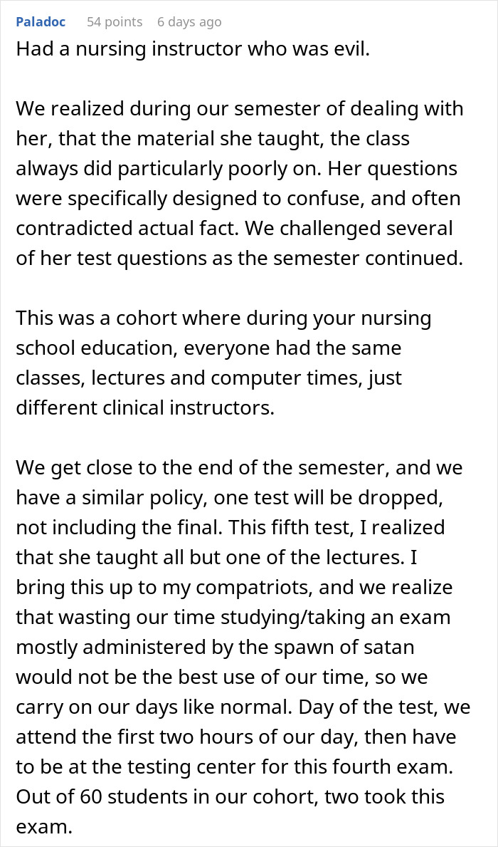Professor Regrets His Grading System Policy After Student Maliciously ...